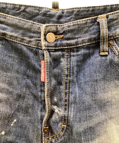 DSQUARED2（ディースクエアード）DSQUARED2 (ディースクエアード) ダメージ加工デニムハーフパンツ インディゴ サイズ:size50の古着・服飾アイテム
