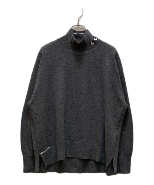 UNIQLO（ユニクロ）UNIQLO (ユニクロ) ANYA HINDMARCH (アニヤ・ハインドマーチ) コラボカシミヤハイネックセーター グレー サイズ:XLの古着・服飾アイテム