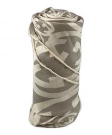 GUCCI（グッチ）の古着「GG サークルデザインシルクスカーフ」｜グレー