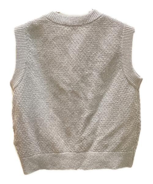 BEAUTY&YOUTH（ビューティーアンドユース）BEAUTY&YOUTH (ビューティーアンドユース) フロントボタン ラメニット ベスト グレー サイズ:FREEの古着・服飾アイテム