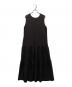 BEAUTY&YOUTH（ビューティーアンドユース）の古着「リネンライク ティアードノースリーブワンピース」｜ブラック