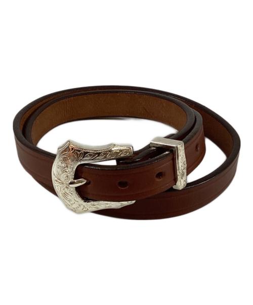 TORY LEATHER（トリーレザー）TORY LEATHER (トリーレザー) 3/4 ウエスタンナローベルト ブラウンの古着・服飾アイテム