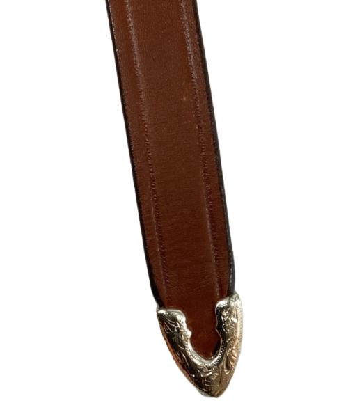 TORY LEATHER（トリーレザー）TORY LEATHER (トリーレザー) 3/4 ウエスタンナローベルト ブラウンの古着・服飾アイテム