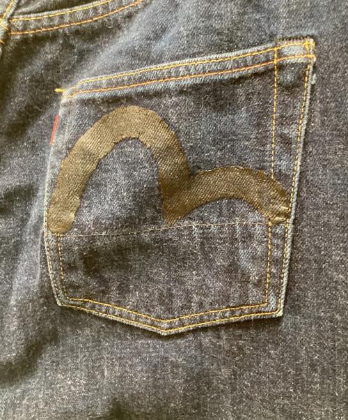 EVISU（エヴィス）EVISU (エヴィス) ブラックカモメプリント デニムパンツ ネイビー サイズ:34x36の古着・服飾アイテム