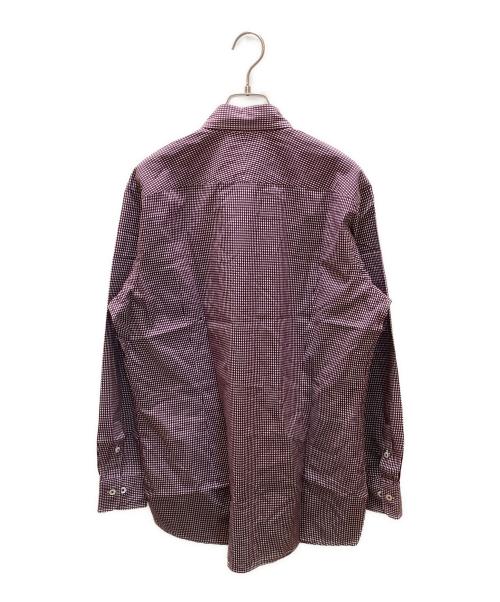 BURBERRY LONDON（バーバリーロンドン）BURBERRY LONDON (バーバリーロンドン) ノバチェック切替ボタンダウンチェックシャツ ホワイト×ブラック サイズ:Lの古着・服飾アイテム