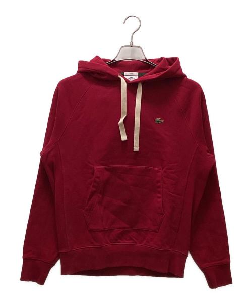 LACOSTE LIVE（ラコステライブ）LACOSTE LIVE (ラコステライブ) メタルワニロゴバッジスウェットパーカ レッド サイズ:XSの古着・服飾アイテム