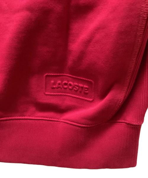 LACOSTE LIVE（ラコステライブ）LACOSTE LIVE (ラコステライブ) メタルワニロゴバッジスウェットパーカ レッド サイズ:XSの古着・服飾アイテム