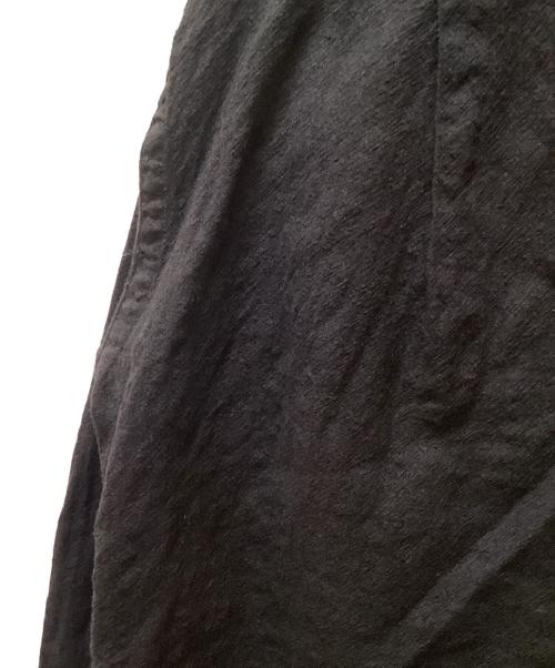 MARGARET HOWELL（マーガレットハウエル）MARGARET HOWELL (マーガレットハウエル) ドライウール リネン スタンドカラーシャツ ブラック サイズ:Mの古着・服飾アイテム