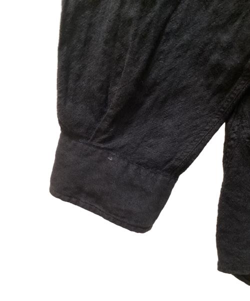 MARGARET HOWELL（マーガレットハウエル）MARGARET HOWELL (マーガレットハウエル) ドライウール リネン スタンドカラーシャツ ブラック サイズ:Mの古着・服飾アイテム