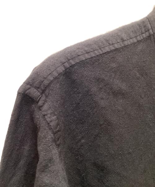 MARGARET HOWELL（マーガレットハウエル）MARGARET HOWELL (マーガレットハウエル) ドライウール リネン スタンドカラーシャツ ブラック サイズ:Mの古着・服飾アイテム