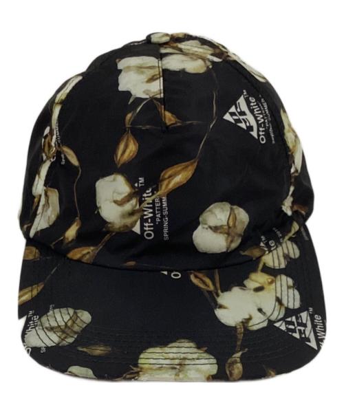 OFFWHITE（オフホワイト）OFFWHITE (オフホワイト) Floral baseball cap ブラックの古着・服飾アイテム