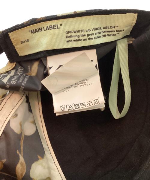 OFFWHITE（オフホワイト）OFFWHITE (オフホワイト) Floral baseball cap ブラックの古着・服飾アイテム