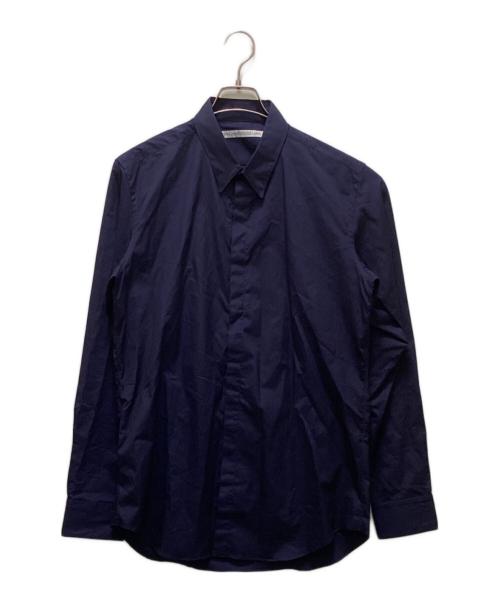 JOHN LAWRENCE SULLIVAN（ジョン ローレンス サリバン）JOHN LAWRENCE SULLIVAN (ジョン ローレンス サリバン) ブロードクロス比翼シャツ ネイビー サイズ:50の古着・服飾アイテム