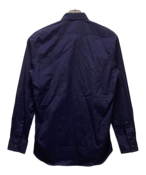 JOHN LAWRENCE SULLIVAN（ジョン ローレンス サリバン）JOHN LAWRENCE SULLIVAN (ジョン ローレンス サリバン) ブロードクロス比翼シャツ ネイビー サイズ:50の古着・服飾アイテム
