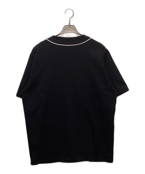 agnes b homme（アニエスベーオム）agnes b homme (アニエスベーオム) パイピングベースボールシャツ ブラック サイズ:2の古着・服飾アイテム