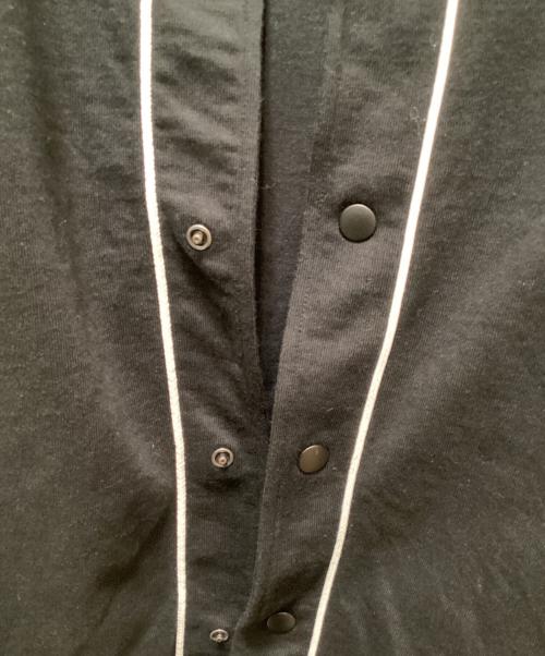 agnes b homme（アニエスベーオム）agnes b homme (アニエスベーオム) パイピングベースボールシャツ ブラック サイズ:2の古着・服飾アイテム