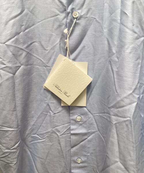 Salvatore Piccolo（サルヴァトーレ・ピッコロ）Salvatore Piccolo (サルヴァトーレ・ピッコロ) フラワー刺繍バンドカラーシャツワンピース ブルー サイズ:40 未使用品の古着・服飾アイテム