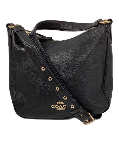 COACH（コーチ）COACH (コーチ) エリー ファイル レザーショルダーバッグ ブラックの古着・服飾アイテム