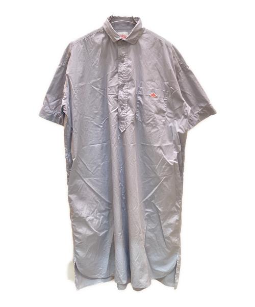 DANTON（ダントン）DANTON (ダントン) コットンポプリン プルオーバー 半袖シャツワンピース ブルー サイズ:36の古着・服飾アイテム