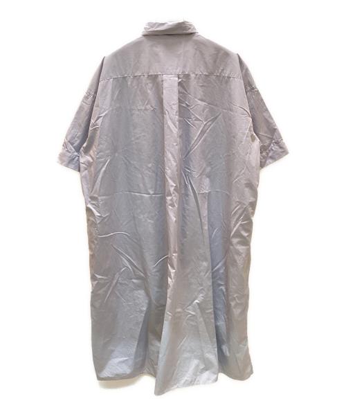 DANTON（ダントン）DANTON (ダントン) コットンポプリン プルオーバー 半袖シャツワンピース ブルー サイズ:36の古着・服飾アイテム