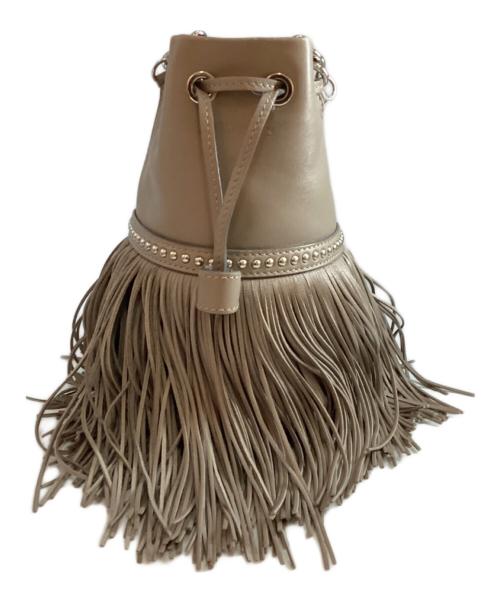 J&M DAVIDSON（ジェイ＆エム デヴィッドソン）J&M DAVIDSON (ジェイ＆エム デヴィッドソン) カーニバル フリンジスタッズショルダーバッグ ベージュの古着・服飾アイテム