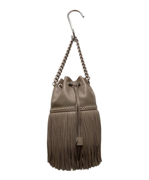 J&M DAVIDSON（ジェイ＆エム デヴィッドソン）J&M DAVIDSON (ジェイ＆エム デヴィッドソン) カーニバル フリンジスタッズショルダーバッグ ベージュの古着・服飾アイテム