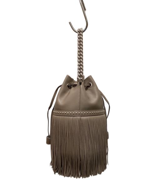 J&M DAVIDSON（ジェイ＆エム デヴィッドソン）J&M DAVIDSON (ジェイ＆エム デヴィッドソン) カーニバル フリンジスタッズショルダーバッグ ベージュの古着・服飾アイテム