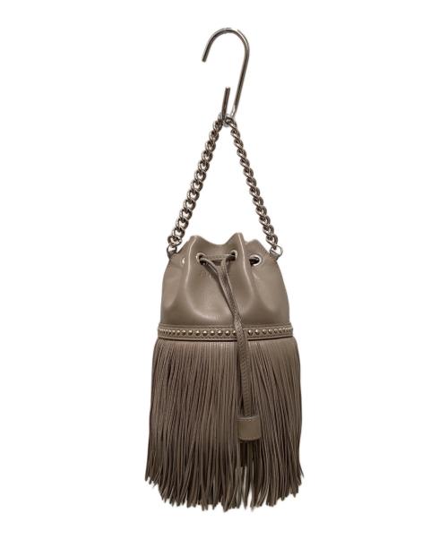 J&M DAVIDSON（ジェイ＆エム デヴィッドソン）J&M DAVIDSON (ジェイ＆エム デヴィッドソン) カーニバル フリンジスタッズショルダーバッグ ベージュの古着・服飾アイテム