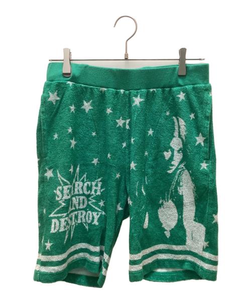 Hysteric Glamour（ヒステリックグラマー）Hysteric Glamour (ヒステリックグラマー) パイル地スター・ヒスガールハーフパンツ グリーン サイズ:SIZEfreeの古着・服飾アイテム