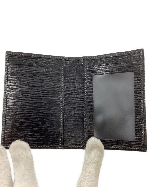Salvatore Ferragamo（サルヴァトーレ フェラガモ）Salvatore Ferragamo (サルヴァトーレ フェラガモ) レザーカードケース ブラックの古着・服飾アイテム