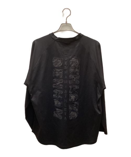 Denham（デンハム）Denham (デンハム) ATHLETA (アスレタ) コラボステルスロングスリーブティー ブラック サイズ:LARGEの古着・服飾アイテム