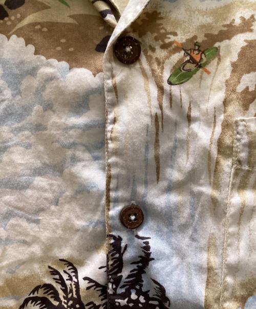 pataloha（パタロハ）pataloha (パタロハ) 開襟アロハシャツ ベージュ サイズ:Sの古着・服飾アイテム