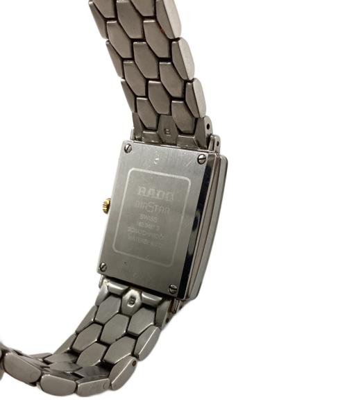 RADO（ラドー）RADO (ラドー) スクエア シルバー 2針 デイト コンビ クォーツ腕時計 シルバーの古着・服飾アイテム