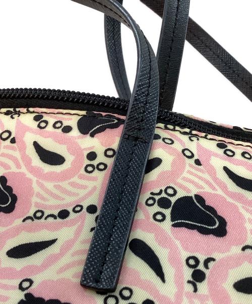 PRADA（プラダ）PRADA (プラダ) フラワープリント2WAYトートバッグ ALABASTRO/ピンクの古着・服飾アイテム