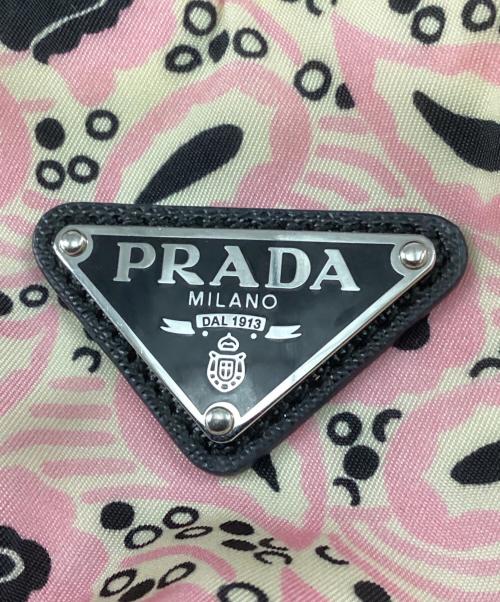 PRADA（プラダ）PRADA (プラダ) フラワープリント2WAYトートバッグ ALABASTRO/ピンクの古着・服飾アイテム