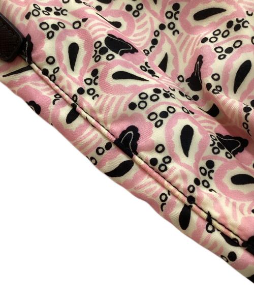 PRADA（プラダ）PRADA (プラダ) フラワープリント2WAYトートバッグ ALABASTRO/ピンクの古着・服飾アイテム