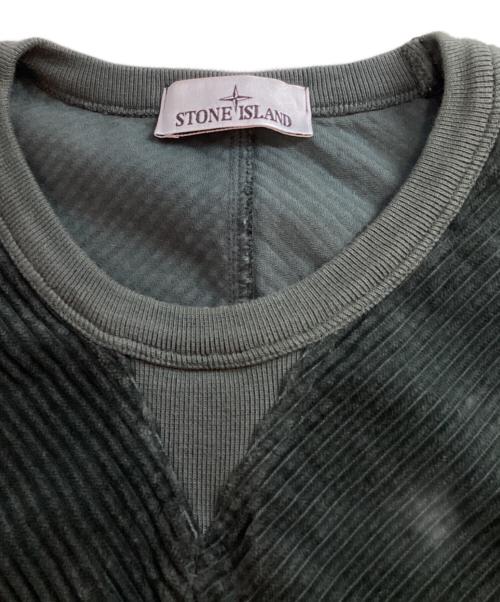 STONE ISLAND（ストーンアイランド）STONE ISLAND (ストーンアイランド) CORDUROY GARMENT DYED CREWNECK グリーン サイズ:Mの古着・服飾アイテム