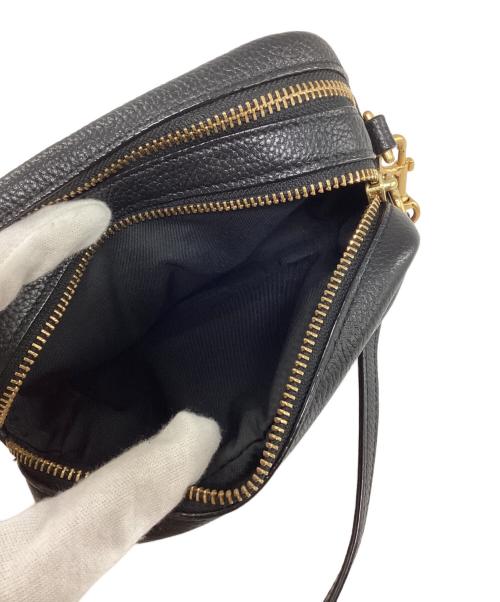 TORY BURCH（トリーバーチ）TORY BURCH (トリーバーチ) ペリーボンベ ミニ レザーショルダーバッグ ブラックの古着・服飾アイテム