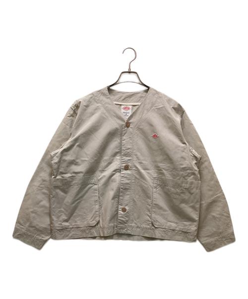DANTON（ダントン）DANTON (ダントン) コットンリネンダンプ カラーレスジャケット ベージュ サイズ:36の古着・服飾アイテム