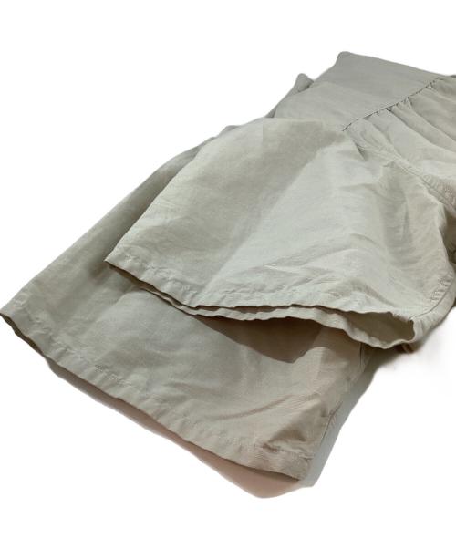 DANTON（ダントン）DANTON (ダントン) コットンリネン 半袖バンドカラーギャザーシャツ ベージュ サイズ:36の古着・服飾アイテム