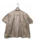 DANTON (ダントン) コットンリネン 半袖バンドカラーギャザーシャツ ベージュ サイズ:36：6000円