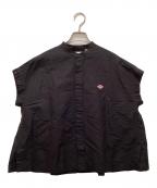 DANTONダントン）の古着「コットンリネン スリーブレスシャツ」｜ブラック