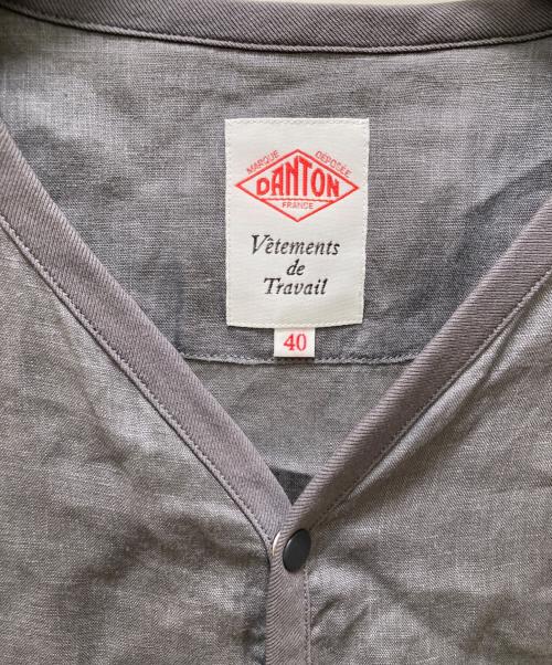 DANTON（ダントン）DANTON (ダントン) リネンシャツカーディガン グレー サイズ:40の古着・服飾アイテム