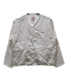 DANTON（ダントン）の古着「リネンシャツカーディガン」｜ホワイト