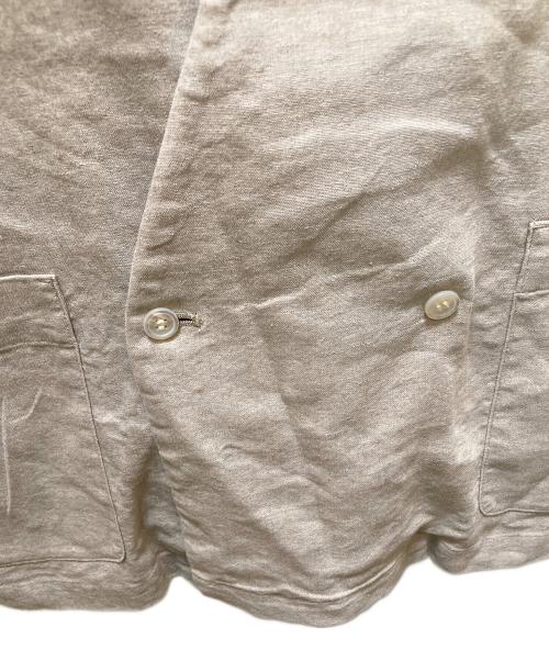 BEARDSLEY（ビアズリー）BEARDSLEY (ビアズリー) リネンノーカラーダブルジャケット ベージュ サイズ:FREEの古着・服飾アイテム