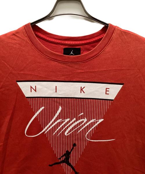 JORDAN BRAND（ジョーダン ブランド）JORDAN BRAND (ジョーダン ブランド) UNION (ユニオン) コラボトライアングルロゴTシャツ オレンジ サイズ:Lの古着・服飾アイテム