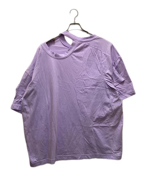 Maison Margiela ①（メゾンマルジェラ）Maison Margiela ① (メゾンマルジェラ) デザインオーバーサイズTシャツ パープル サイズ:Sの古着・服飾アイテム