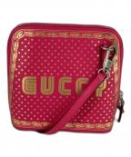 GUCCIグッチ）の古着「GUCCY レザー ショルダーバッグ」｜ピンク