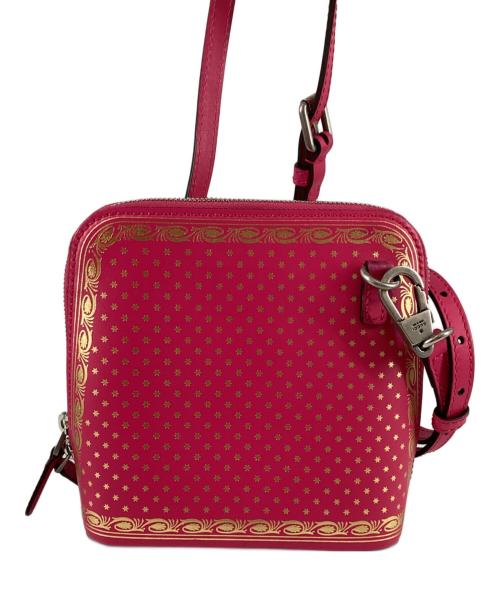 GUCCI（グッチ）GUCCI (グッチ) GUCCY レザー ショルダーバッグ ピンクの古着・服飾アイテム