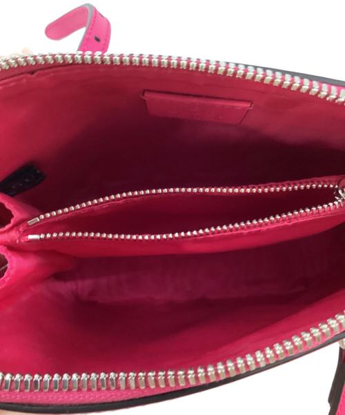 GUCCI（グッチ）GUCCI (グッチ) GUCCY レザー ショルダーバッグ ピンクの古着・服飾アイテム